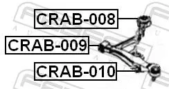 FEBEST FEBEST (CRAB-008) Mounting, control/trailing arm 