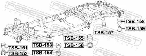 FEBEST FEBEST (TSB-152) Bushing, axle beam 
