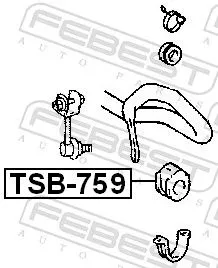 FEBEST FEBEST TSB-759 Mounting, stabiliser bar 