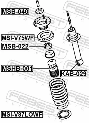 FEBEST FEBEST (MSB-022) Spacer Bush, shock absorber 