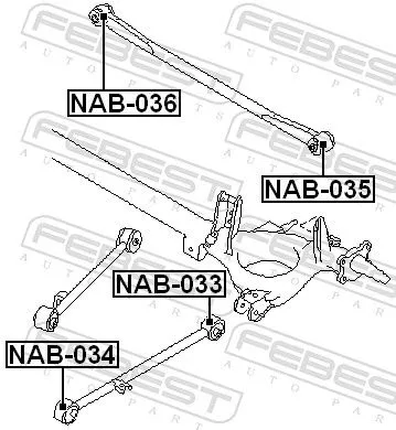 FEBEST FEBEST (NAB-035) Mounting, control/trailing arm 