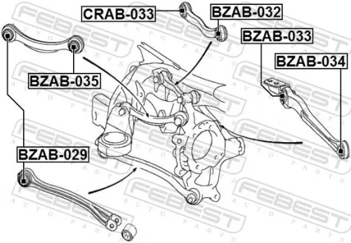 FEBEST FEBEST (BZAB-035) Mounting, control/trailing arm 