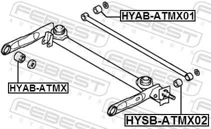 FEBEST FEBEST (HYAB-ATMX01) Mounting, control/trailing arm 