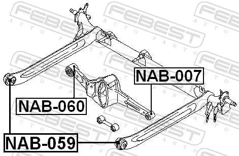FEBEST FEBEST (NAB-060) Mounting, control/trailing arm 