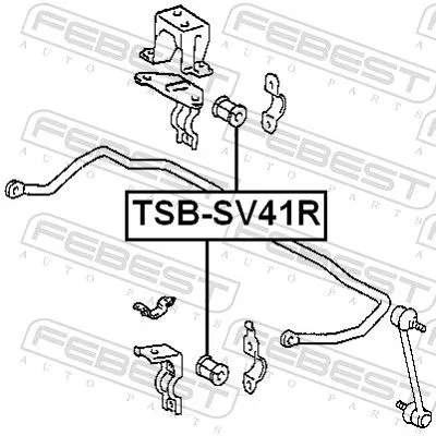 FEBEST FEBEST TSB-SV41R Mounting, stabiliser bar 