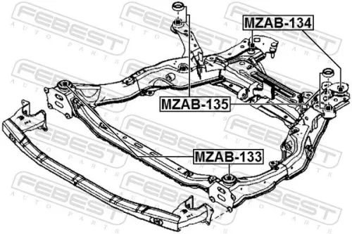FEBEST FEBEST (MZAB-134) Bushing, axle beam 