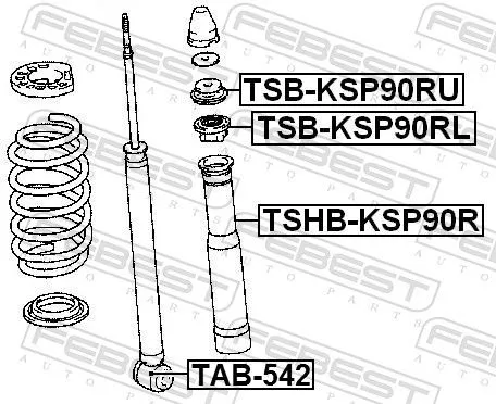 FEBEST FEBEST (TAB-542) Bush, shock absorber 