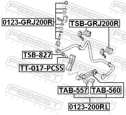 FEBEST FEBEST (TAB-560) Mounting, control/trailing arm 