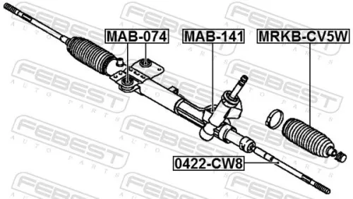 FEBEST FEBEST (MAB-141) Mounting, steering gear 