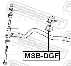 FEBEST FEBEST MSB-DGF Mounting, stabiliser bar 