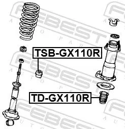 FEBEST FEBEST (TSB-GX110R) Spacer Bush, shock absorber 
