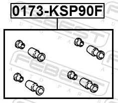 FEBEST FEBEST 0173-KSP90F Guide Sleeve Kit, brake caliper 