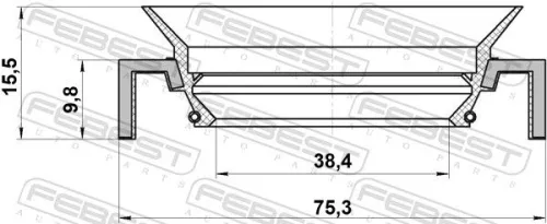 FEBEST FEBEST (95HCY-40751016C) Shaft Seal, drive shaft 