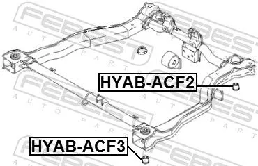 FEBEST FEBEST (HYAB-ACF3) Bushing, axle beam 