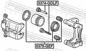 FEBEST FEBEST (0374-GDLF) Guide Bolt, brake caliper 