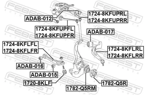 FEBEST FEBEST ADAB-016 Mounting, control/trailing arm 