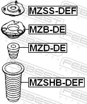 FEBEST FEBEST MZD-DE Rubber Buffer, suspension 