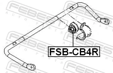 FEBEST FEBEST FSB-CB4R Mounting, stabiliser bar 