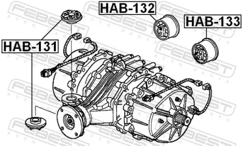 FEBEST FEBEST (HAB-131) Mounting, differential 