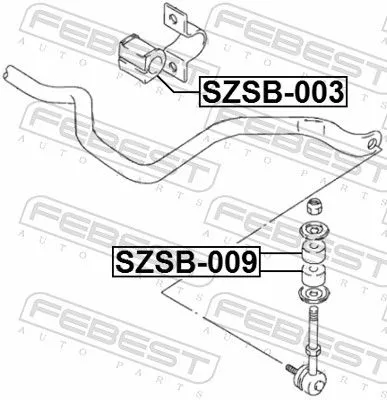 FEBEST FEBEST SZSB-003 Mounting, stabiliser bar 