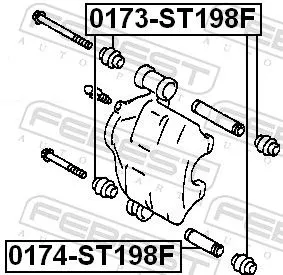 FEBEST FEBEST 0173-ST198F Bellow, brake caliper guide 