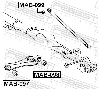 FEBEST FEBEST MAB-099 Mounting, control/trailing arm 