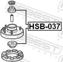 FEBEST FEBEST (HSB-037) Spacer Bush, shock absorber 