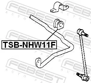 FEBEST FEBEST TSB-NHW11F Mounting, stabiliser bar 
