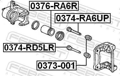 FEBEST FEBEST 0374-RA6UP Guide Bolt, brake caliper 
