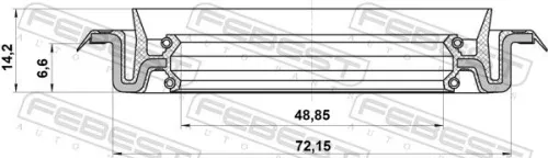 FEBEST FEBEST (95TCS-50720714X) Shaft Seal, drive shaft 