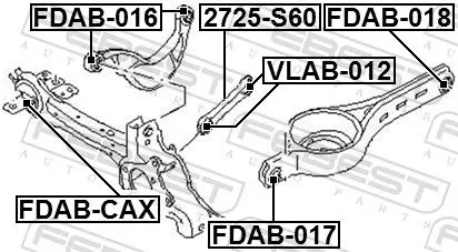 FEBEST FEBEST (FDAB-017) Mounting, control/trailing arm 