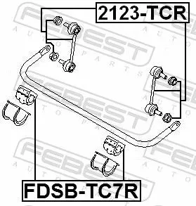 FEBEST FEBEST FDSB-TC7R Mounting, stabiliser bar 