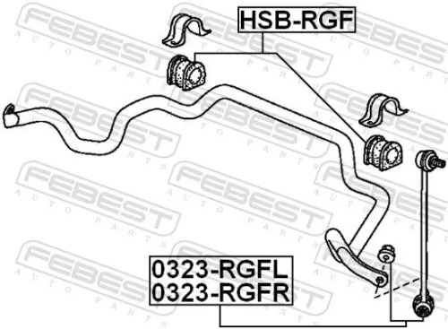 FEBEST FEBEST HSB-RGF Mounting, stabiliser bar 