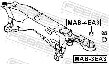FEBEST FEBEST (MAB-4EA3) Bushing, axle beam 