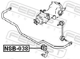 FEBEST FEBEST NSB-038 Mounting, stabiliser bar 