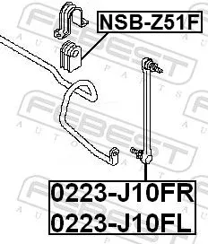 FEBEST FEBEST 0223-J10FR FEBEST 0223-J10FR Antiroll Bar Stabiliser Drop Link 