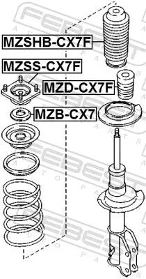 FEBEST FEBEST MZB-CX7 Rolling Bearing, suspension strut support mount 