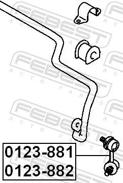 FEBEST FEBEST 0123-881 FEBEST 0123-881 Antiroll Bar Stabiliser Drop Link 