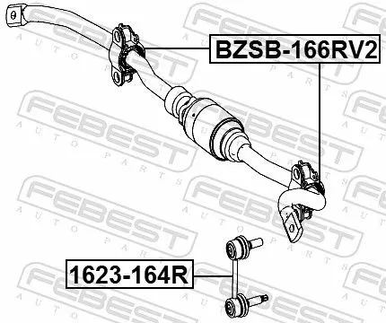 FEBEST FEBEST BZSB-166RV2 Mounting, stabiliser bar 