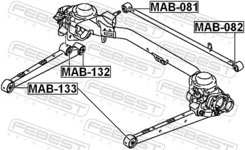 FEBEST FEBEST MAB-132 Mounting, control/trailing arm 