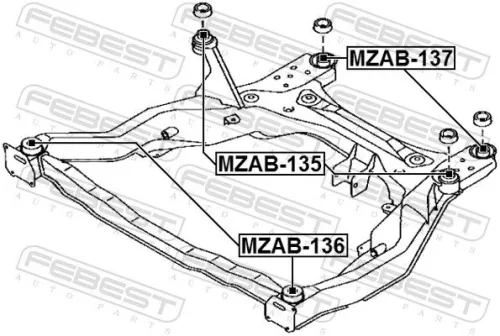 FEBEST FEBEST (MZAB-137) Bushing, axle beam 