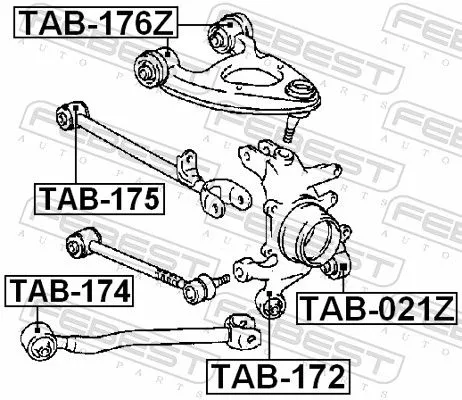 FEBEST FEBEST TAB-176Z Mounting, control/trailing arm 