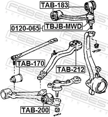 FEBEST FEBEST (TAB-183) Mounting, control/trailing arm 