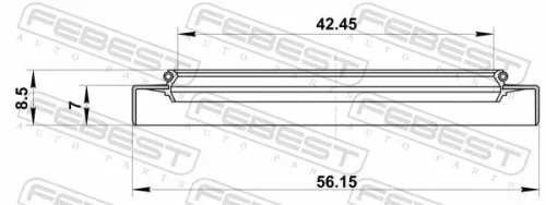 FEBEST FEBEST (95GDY-44560709X) Shaft Seal, drive shaft 