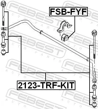 FEBEST FEBEST FSB-FYF Mounting, stabiliser bar 
