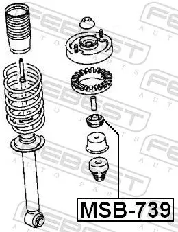 FEBEST FEBEST (MSB-739) Spacer Bush, shock absorber 