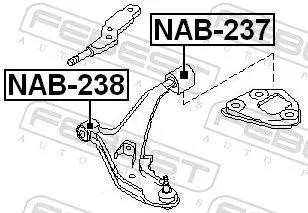 FEBEST FEBEST (NAB-238) Mounting, control/trailing arm 
