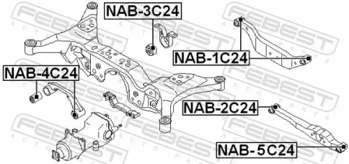 FEBEST FEBEST NAB-5C24 Mounting, control/trailing arm 