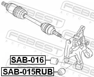 FEBEST FEBEST (SAB-015RUB) Mounting, control/trailing arm 
