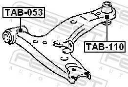 FEBEST FEBEST (TAB-110) Mounting, control/trailing arm 